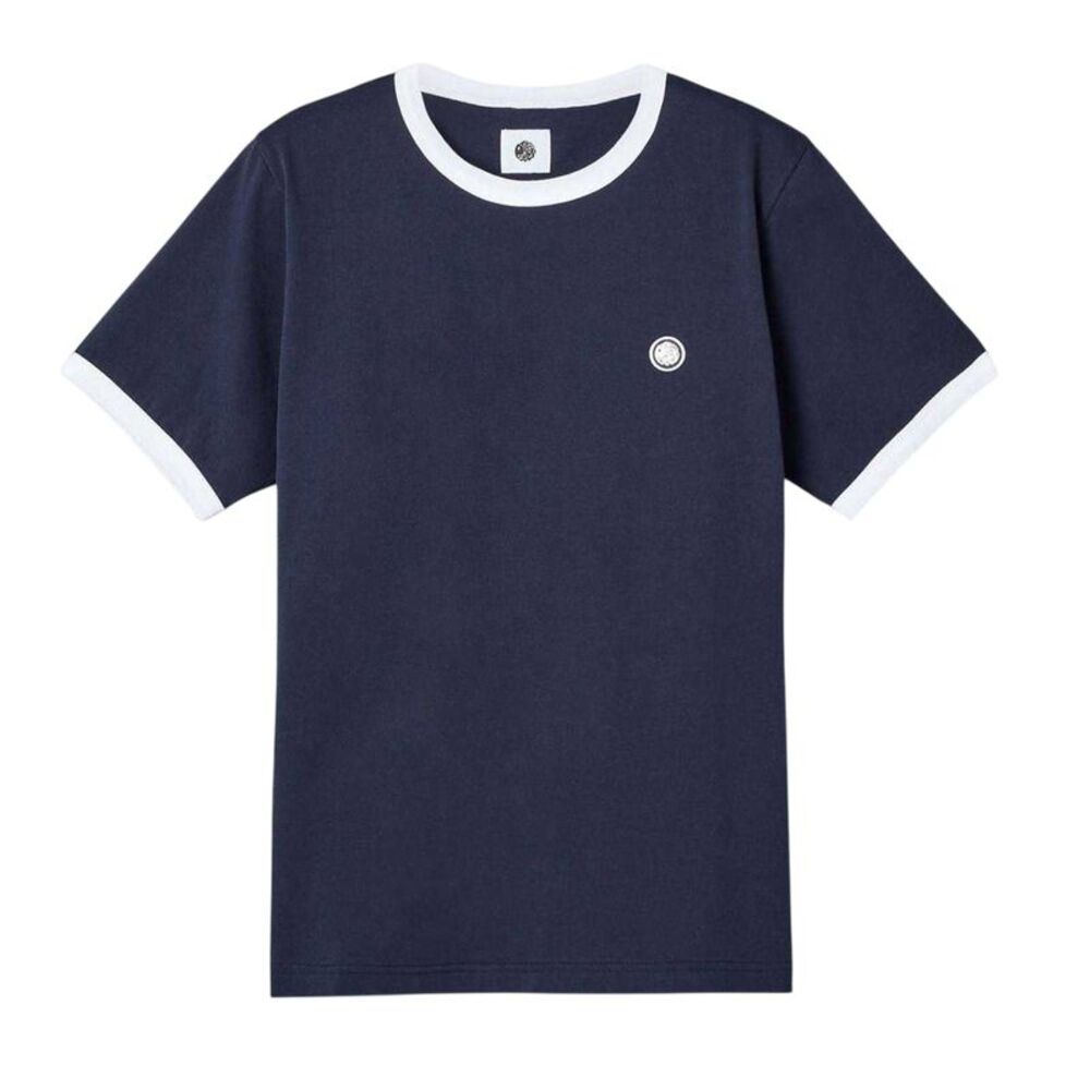 Pretty Green Mens Ringer Logo T-Shirt / Navy